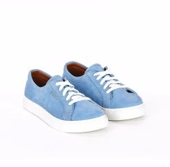 Noosy Women's Genuine Leather Sneakers - Ice Blue -Madam Clothing Store 8c0625a8b1998f448e3147b67eae7748