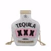 Beakey Tequila Bottle Shaped Laser Shoulder Handbags PU Crossbody Purse For Women-SequinSilver -Madam Clothing Store 8c62c22ec08a51dd25598bbbb9d06863