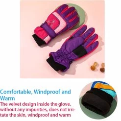 Beakey Insulated Winter Cold Weather Kids Ski Gloves Waterproof Windproof-DarkBlue -Madam Clothing Store 8c92c0fbddd5a53d0243be39b3a5f7fc