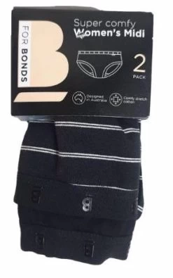 4 X Bonds Comfy Midi Briefs Womens Underwear Black -Madam Clothing Store 8d69f0df8d21318773f26432c6111bc3