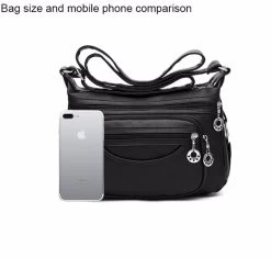 Beakey Women Crossbody Bag Leather Handbag Pocketbook Lightweight Shoulder Purse-Black -Madam Clothing Store 8f551dd6ed66abfe10522b14d2e6f610