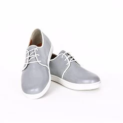 Noosy Women's Genuine Leather Sneakers - Light Grey -Madam Clothing Store 8fcba38aa403cbe1df817edc47cba4f9