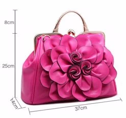 Beakey Womens Rose Flower Evening Clutches Formal Party Totes Shoulder Bag-LightGrey -Madam Clothing Store 90291f1567519da3efb959cd65532c71 1