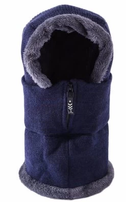 Beakey Mens Womens Balaclava Fleece Hat Winter Neck Face Warmer-NavyBlue