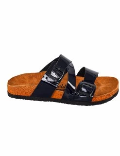 Moosefield Unisex Leather Sandals - Black