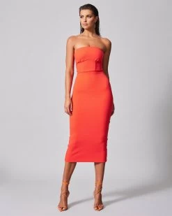 BWLDR Women's Bardwell Dress X Kristina - Tangerine 12 BWLDR Women's Bardwell Dress X Kristina - Tangerine -Madam Clothing Store 90fa59ebabd7452e7ab289c6bd83bc48