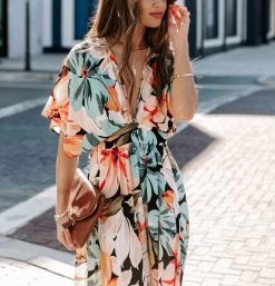 Milan Kiss Women's Dress Black-Salmon-Floral -Madam Clothing Store 9158a976 b075 4d54 be7b b1bfbadd2dee