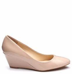 Novo Shoes BOUNTY Womens Wedges Shoes In Nude Patent