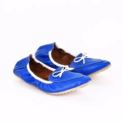 Foldy Women's Foldable Ballerina Flats - Blue -Madam Clothing Store 938e138d55593201971930f5aad072ac