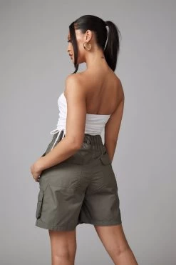 Factorie Baggy Cargo Short Khaki -Madam Clothing Store 950ce6b4a4543710f4151b7fbf7e05c6