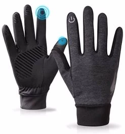 Catzon Winter Gloves Men Women Touchscreen Running Gloves Cold Weather Work Gloves -Gray