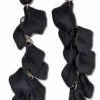 Beakey Long Drop Rose Petal Earrings For Women And Girls-Black -Madam Clothing Store 955d09a7739ea2783efc6ec2cb32f344