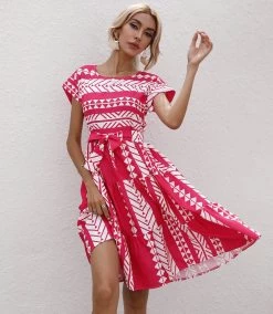 Enzo Fleur Women's Dress -Red & White -Madam Clothing Store 967c25eb1633d4af6c17b0ab3e96b9e0