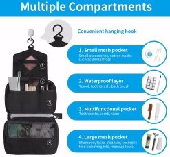 Catzon Toiletry Bag Travel Bag With Hanging Hook, Water-resistant Makeup Cosmetic Bag Travel Organiz 11 Catzon Toiletry Bag Travel Bag With Hanging Hook, Water-resistant Makeup Cosmetic Bag Travel Organiz -Madam Clothing Store 968490680aa582505262e31dccba3896