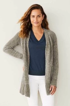 Capture Chenille Longline Cardigan Silver