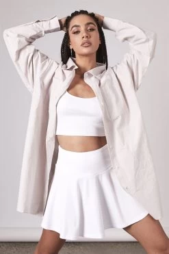 Factorie Mini Flip Skirt White