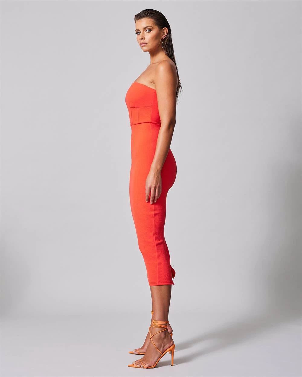 BWLDR Women's Bardwell Dress X Kristina - Tangerine 4 BWLDR Women's Bardwell Dress X Kristina - Tangerine - Image 2