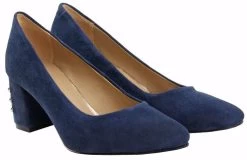 BOSCCOLO Women's Leather Pumps Navy Blue Suede -Madam Clothing Store 982f264ebfb883d7e3d6743ef8eea0ee
