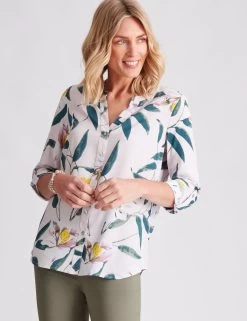 Noni B Sequin Detail Tab Sleeve Shirt Multi Colour