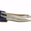 BOSCCOLO Women's Leather Ballerinas Silver&Navy Blue -Madam Clothing Store 99f595ce 21bd 45ed b042 95103af2b19b