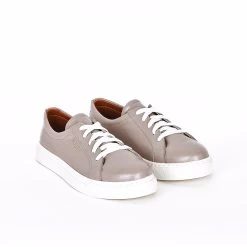 Noosy Women's Genuine Leather Sneakers - Beige -Madam Clothing Store 9a75d0599d31909d6463515f2e0393e0