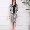 Deli.S Women's Dress - White/Black Print -Madam Clothing Store 9b5930b02a07bd194c68b989261e1521