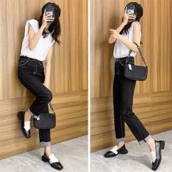 Beakey Womens Loafer Square Toe Chunky Heel Fashion Slip On Shoes-Black White 13 Beakey Womens Loafer Square Toe Chunky Heel Fashion Slip On Shoes-Black White -Madam Clothing Store 9c2bd8dd619e5b01055e475c96b9a929