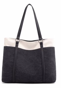 Beakey Women Large Tote Bag Shoulder Bag Holds A 15.6 Inch Computer-Black