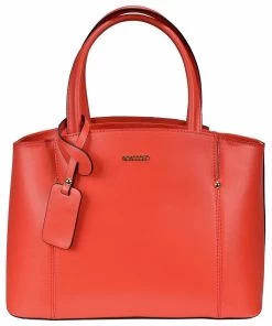 BOSCCOLO Women's Leather Orange Shoulder Bag