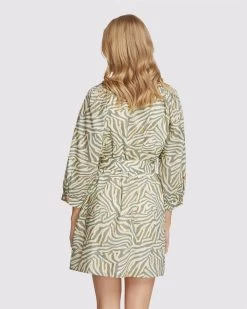 Oxford Women's Peony Grey Animal Print Dress - Grey/Ecru -Madam Clothing Store 9e3aff3d3cd8a5ea535ac4ce4d659f38