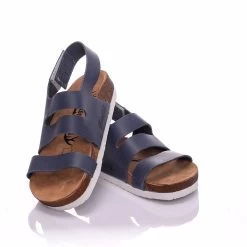 Moosefield Unisex Leather Sandals - Dark Blue -Madam Clothing Store a001610a dc3d 4aef 8b22 69b7cdeb6f66