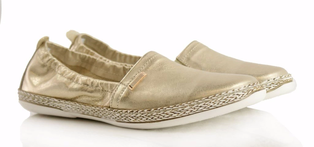 BOSCCOLO Women's Leather Moccasins Golden 4 BOSCCOLO Women's Leather Moccasins Golden - Image 2