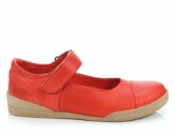 Effegie Women's Turi Italian Leather Casual Shoe Red