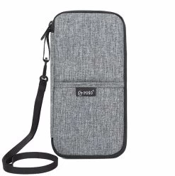 Travel Wallet Basics RFID Travel Passport Wallet Organizer - Grey