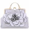 Beakey Womens Rose Flower Evening Clutches Formal Party Totes Shoulder Bag-LightGrey -Madam Clothing Store a3ca528f16799683601fcf4bf54fe064