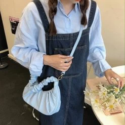 Beakey Gabbi Bag Vegan Leather Vintage Hobo Handbag Fashionable For Women-Blue -Madam Clothing Store a8533b084d6b184639733a073e822aab