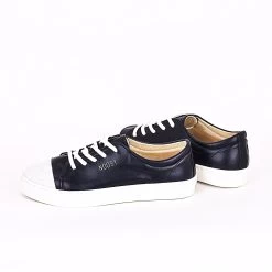 Noosy Women's Darkblue-white Handmade Vegan Sneakers -Madam Clothing Store a892051a3b1c08acab834dddb6df4b01