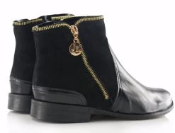 Bosccolo Women's Leather Black/Suede Boots -Madam Clothing Store a8a6a4e84acb99fe8a49bf98d819ddc7