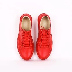 Noosy Women's Handmade Vegan Sneakers - Red -Madam Clothing Store a8e727684c6d8c68d7b9af5f07f96b0f