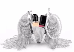 Beakey Women Crystal Tassel Evening Clutch Bag Rhinestones Party Wedding Handbag-Silver -Madam Clothing Store aac29c5a29b3d4160d4dd5e99b80cebb