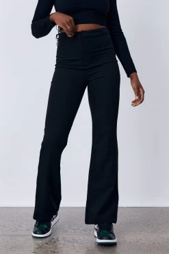 Factorie Woven Kick Flare Pant Black -Madam Clothing Store ab1541b54af22f3a7c43693150f5d746
