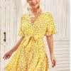 Pretty Summer Women's Dress - Yellow -Madam Clothing Store ad17f8f5 1e16 4316 841f e1b5c5e3c062