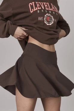 Factorie Mini Flip Skirt Brown