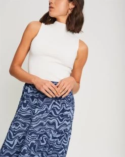 WILLA Women's Braxton Skirt - Navy Abstract Swirl 11 WILLA Women's Braxton Skirt - Navy Abstract Swirl -Madam Clothing Store af227ebee1b5798d0d358e8e0e0098c2