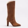 Andfashiontrends Women's High Heel Mid-Calf Boots Tabac -Madam Clothing Store b0e60d4b bc3f 4b75 9dc2 f17809e69af1