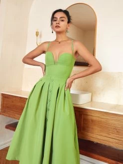Cedelar Women's Dress - Green -Madam Clothing Store b2028a77 ae61 4936 94c8 5c1343a86cdf