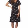 Worship Women's Round Neck Dress - Black Polka Dot -Madam Clothing Store b2f75faa3f1243fd3a5f3c0f2896aded