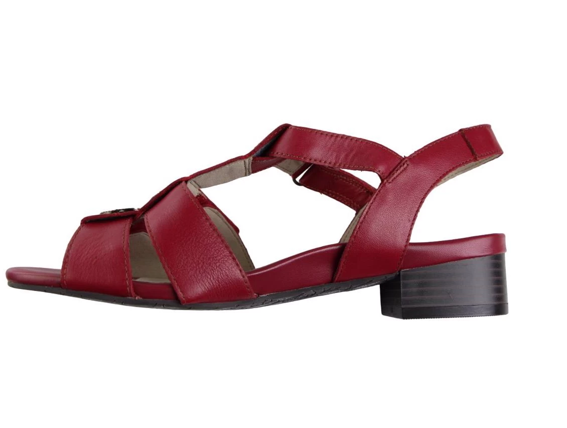 Womens Homyped Celia Deep Red Sandals Slip On Low Heel Shoes 7 Womens Homyped Celia Deep Red Sandals Slip On Low Heel Shoes - Image 5