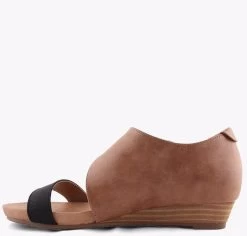 Step On Air Cosi Leather Sandals - Black/Lt Brown -Madam Clothing Store b31941816729a7e29691bdbb37c00c92