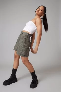Factorie Baggy Cargo Short Khaki -Madam Clothing Store b3e3bff4d2c684368c2617dfe7b55ea0